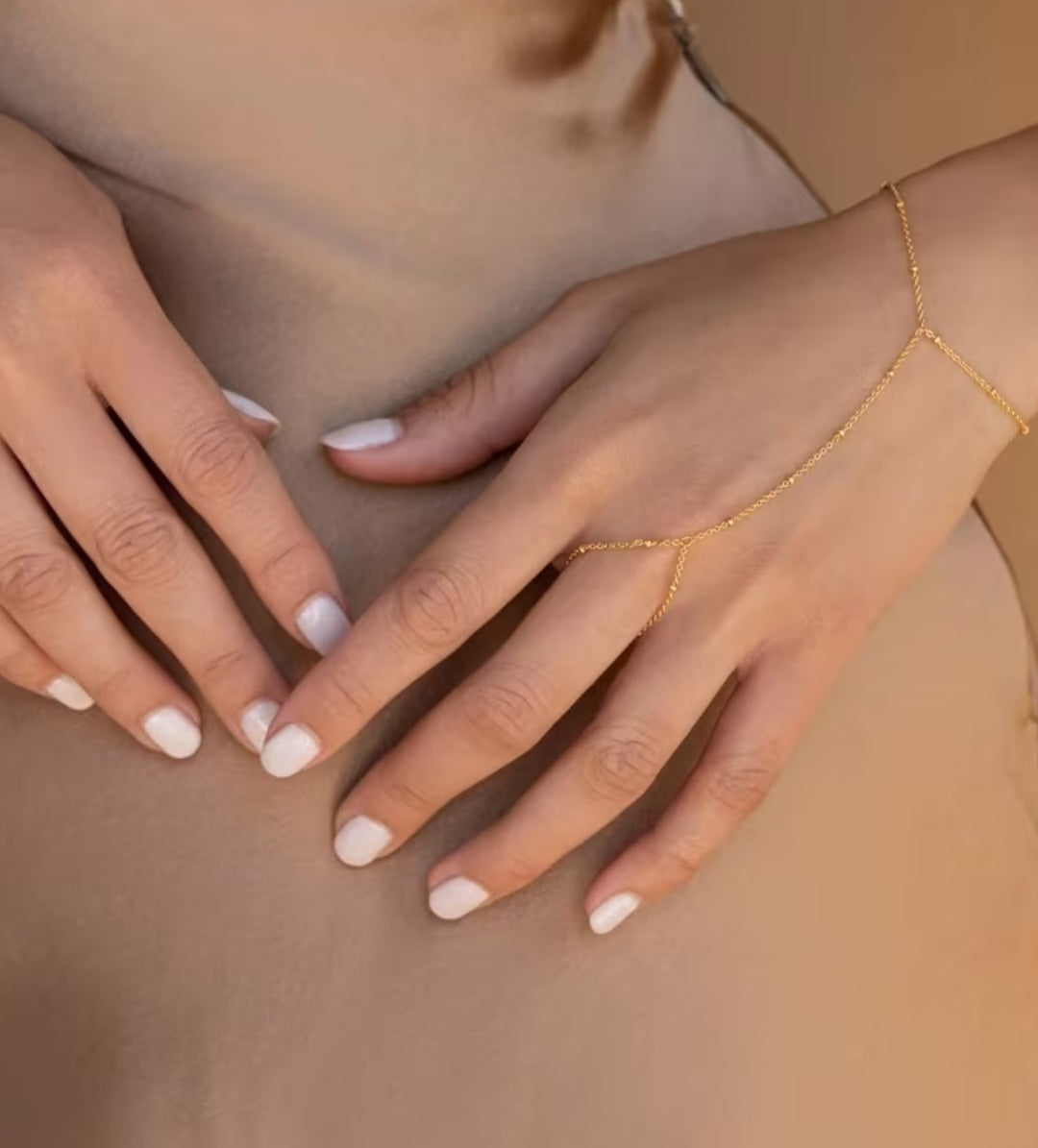 Ring Finger Beaded Connector Bracelet