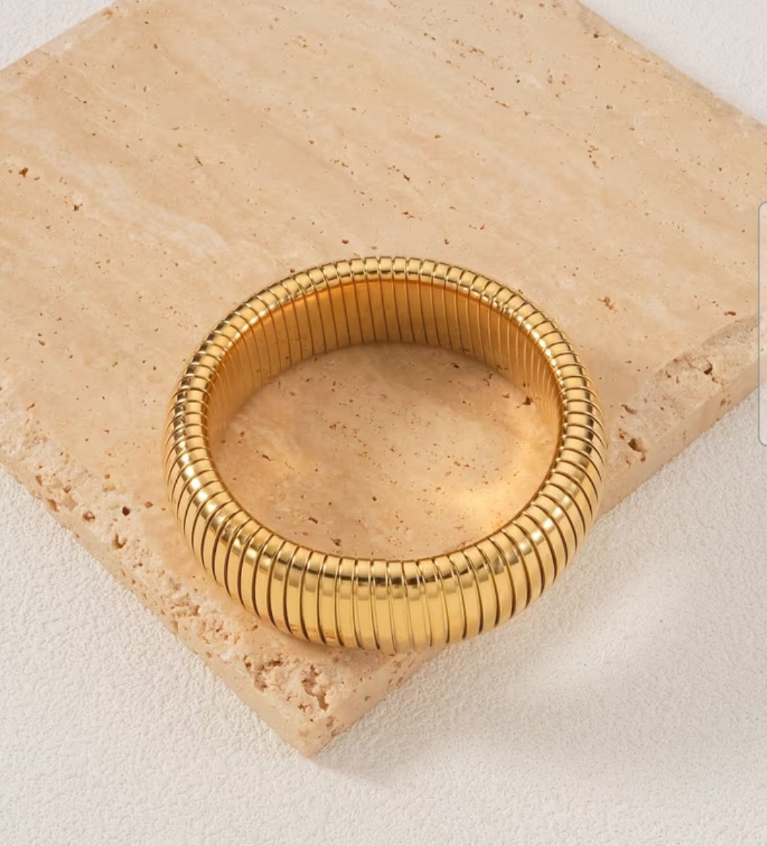 Metallic Textured Stretch Bangle