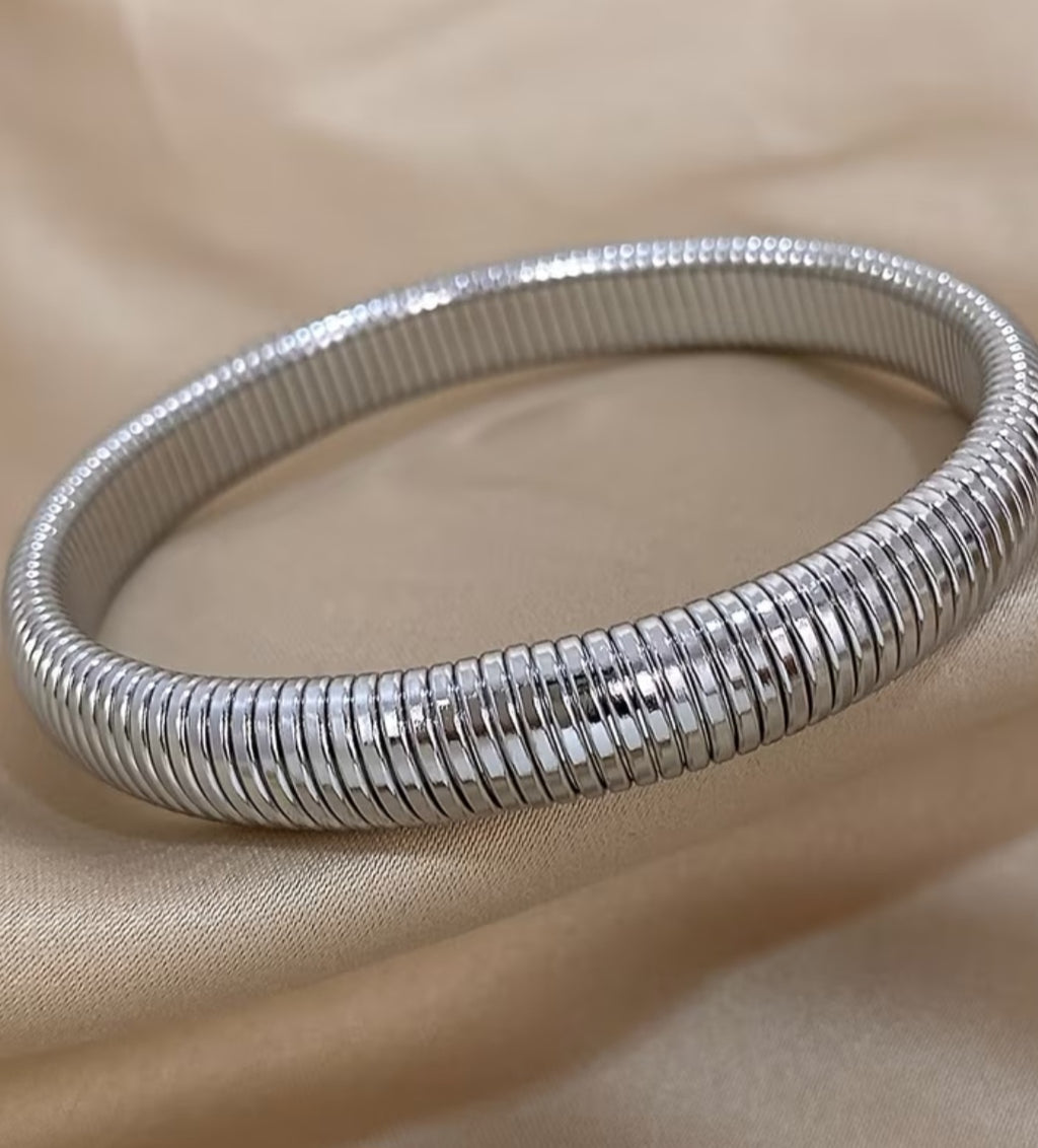 Metallic Textured Stretch Bangle