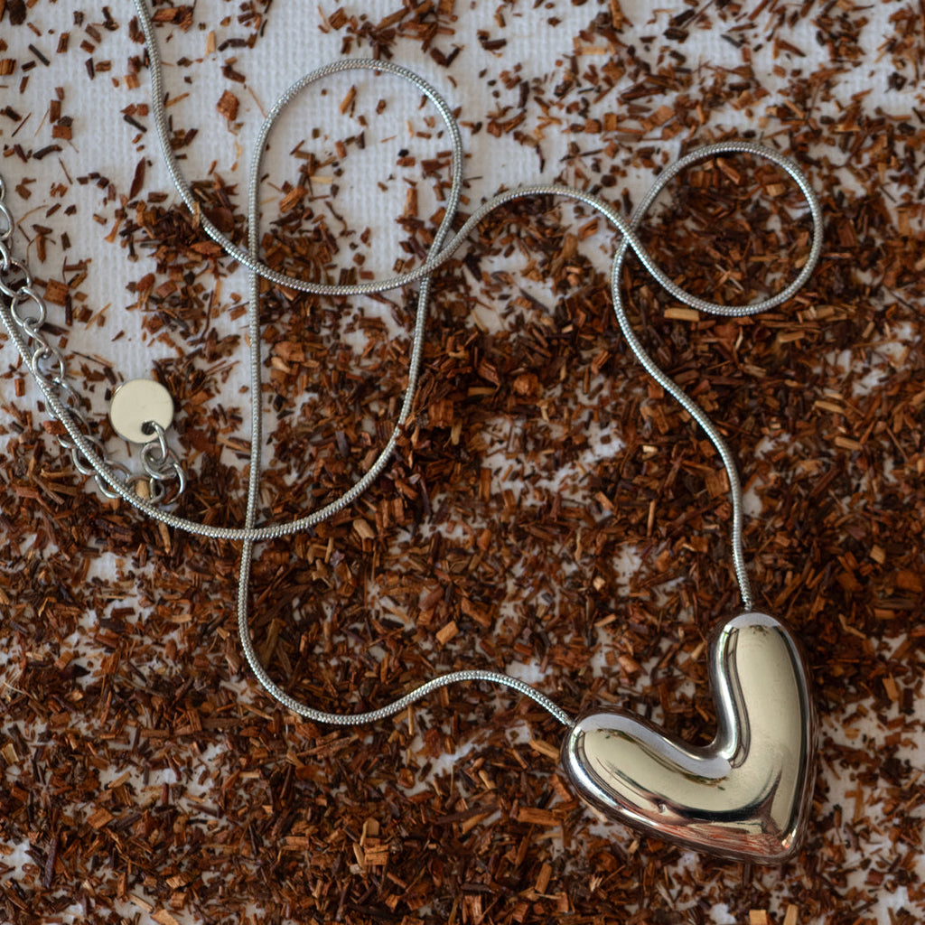 3 Dimensional Heart Pendant Necklace — 316L Stainless Steel - Necklace