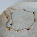 316 Stainless Steel Exquisite Gem Stone Necklace & Bracelet set - Necklace Combo