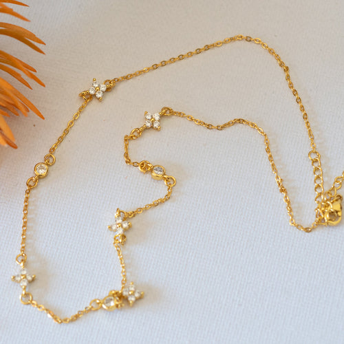 316 Stainless Steel Four Leaf Clover Clavicle Necklace - Necklace
