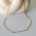 316 Stainless Steel Retro Straight Chain Necklace - Necklace