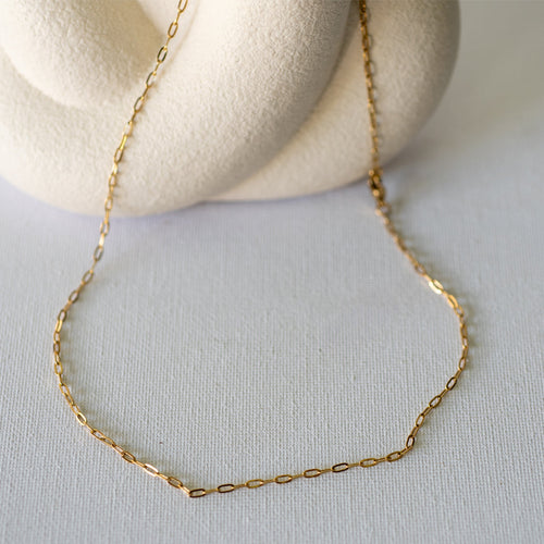 316 Stainless Steel Retro Straight Chain Necklace - Necklace