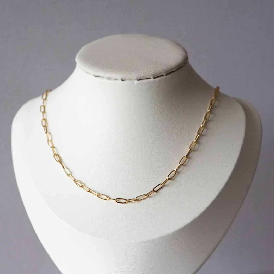 316 Stainless Steel Retro Straight Chain Necklace - Necklace