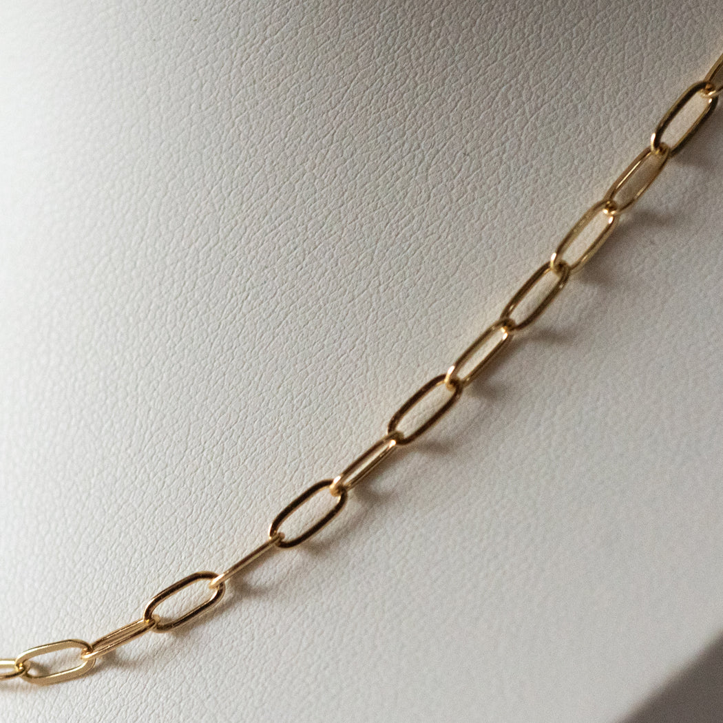 316 Stainless Steel Retro Straight Chain Necklace - Necklace