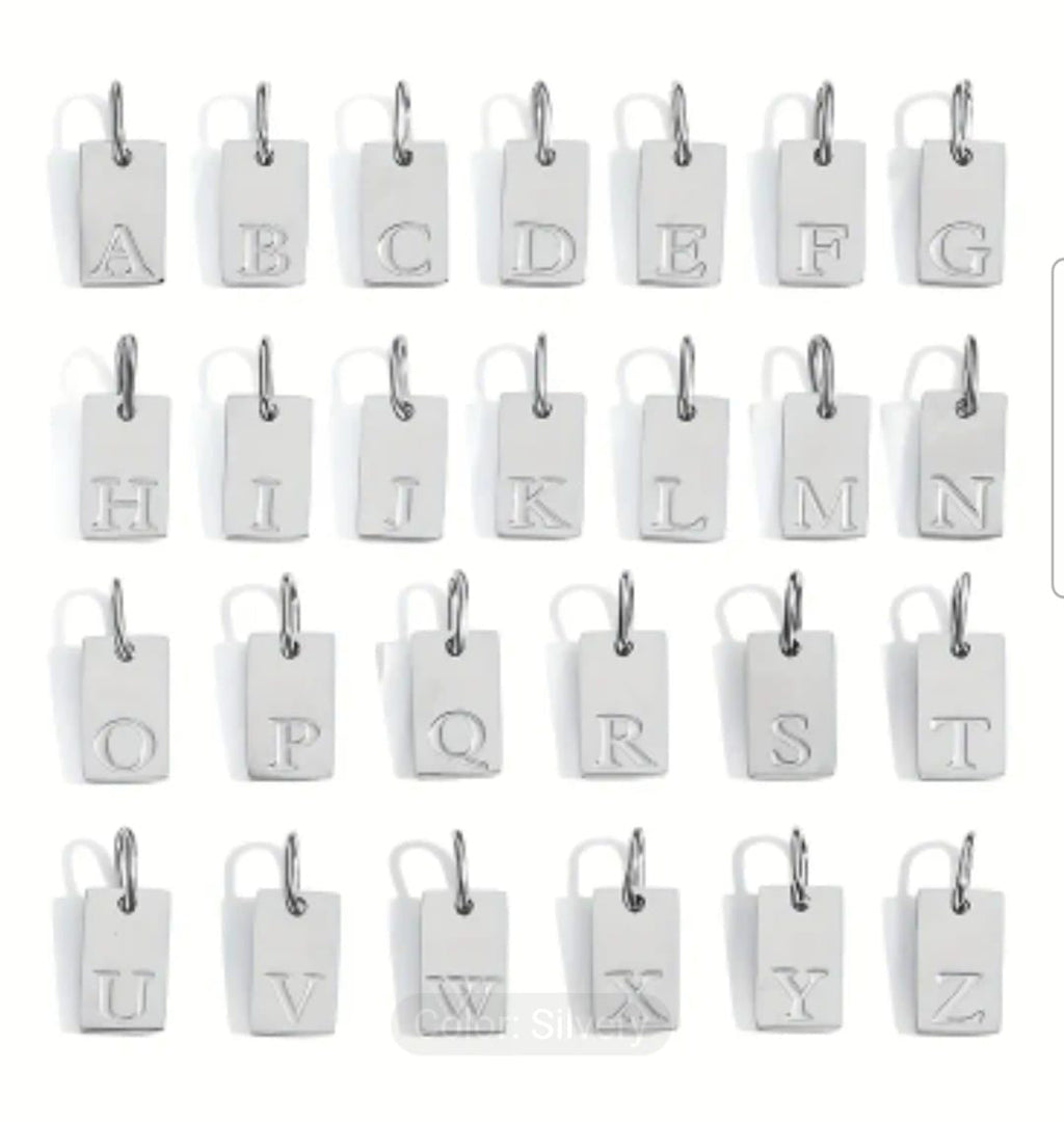 316L Stainless Steel Letter Charm - Charm