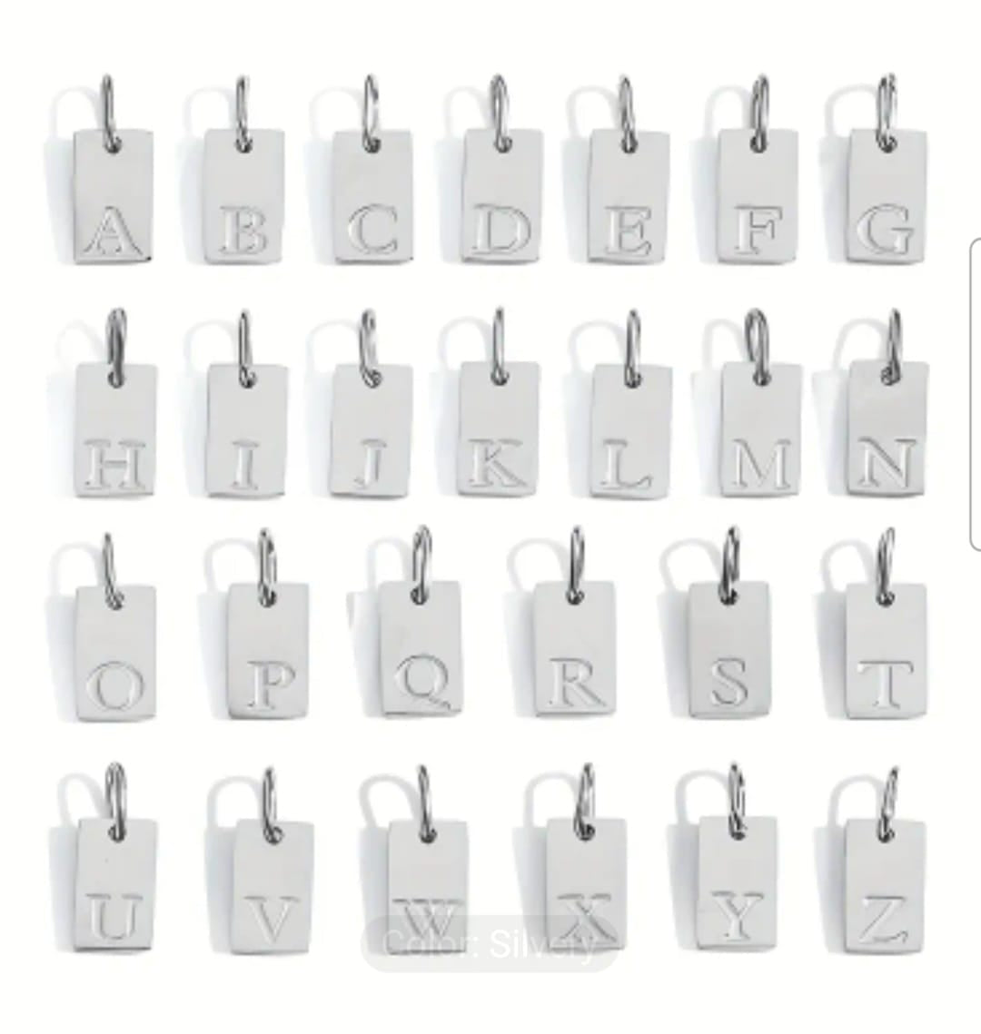 316L Stainless Steel Letter Charm - Charm