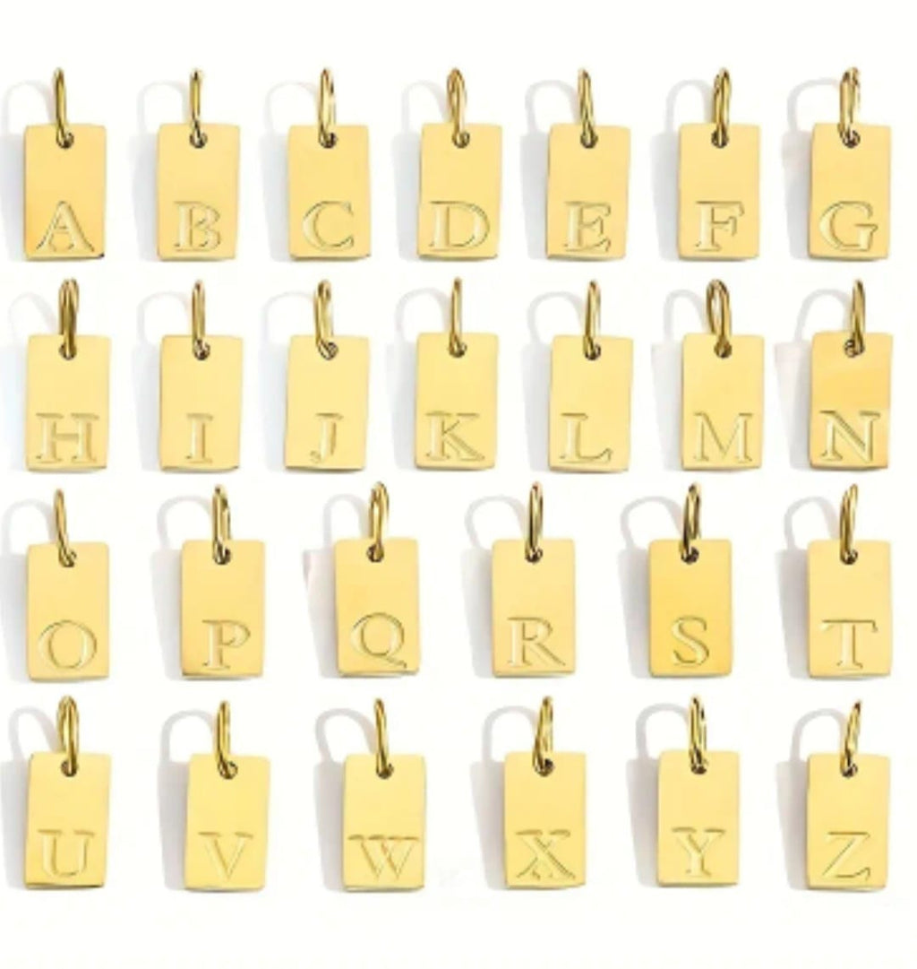 316L Stainless Steel Letter Charm - Charm
