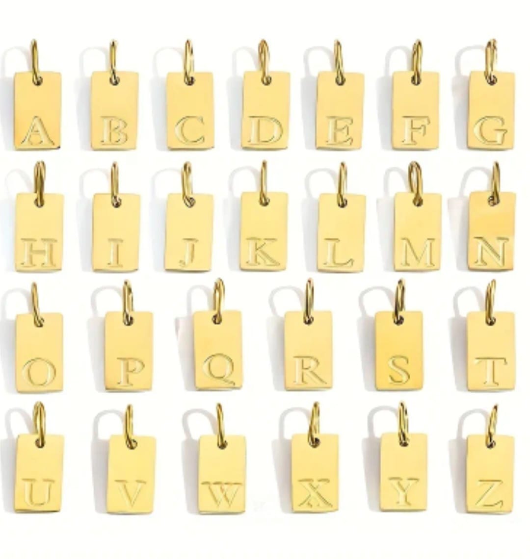 316L Stainless Steel Letter Charm - Charm