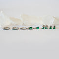 4 Piece Emerald Earring Set — 316L Stainless Steel - Earrings