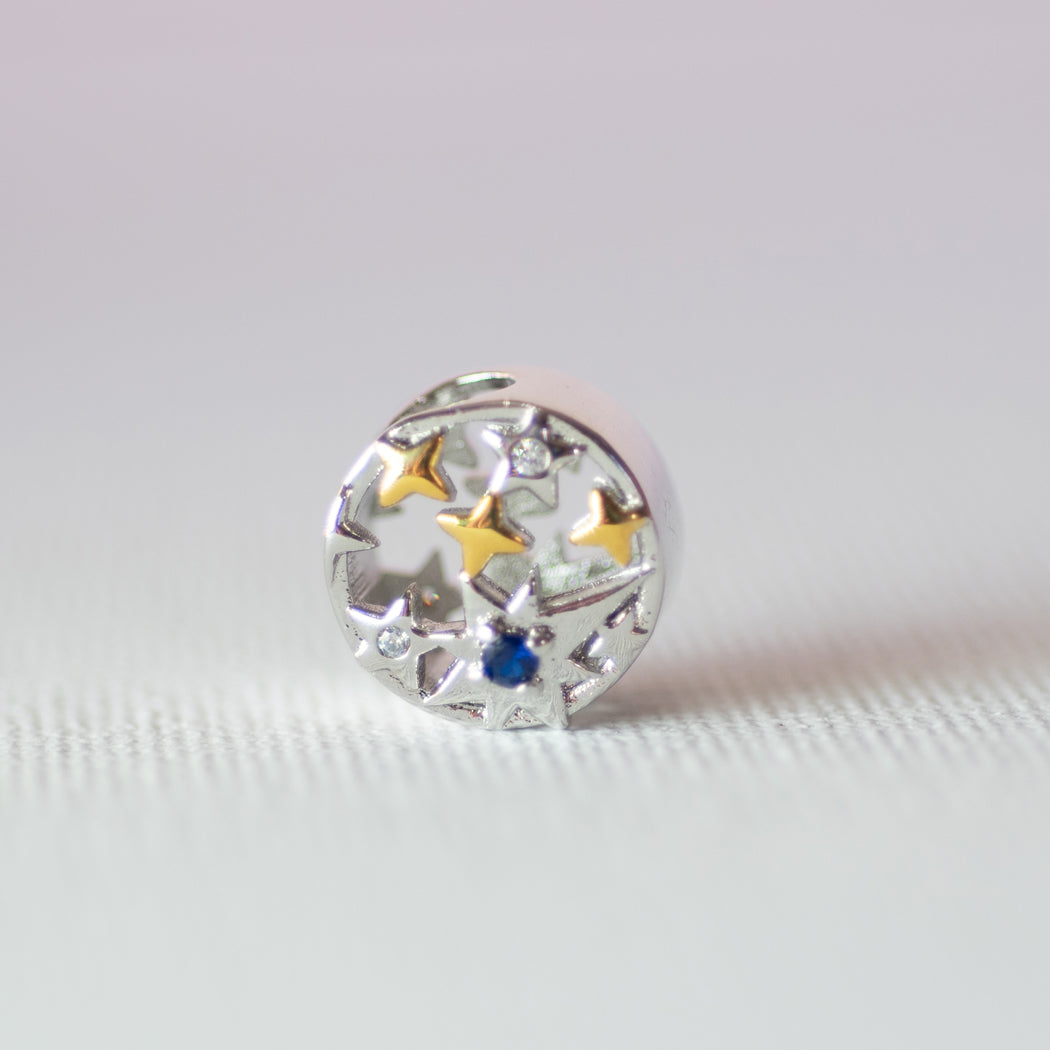 925 Sterling Silver 3D Star Charm - Charm