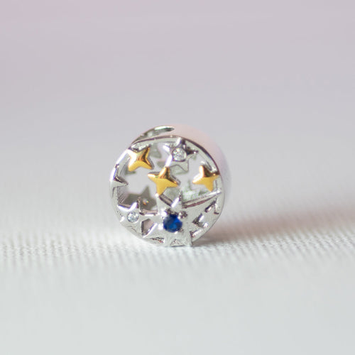 925 Sterling Silver 3D Star Charm - Charm
