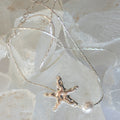 925 Sterling Silver Chic Star Fish Pendant Necklace - Necklace