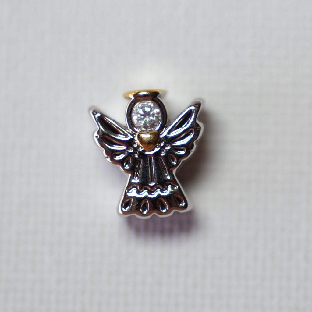 925 Sterling Silver Cubic Angel Charm - Charm