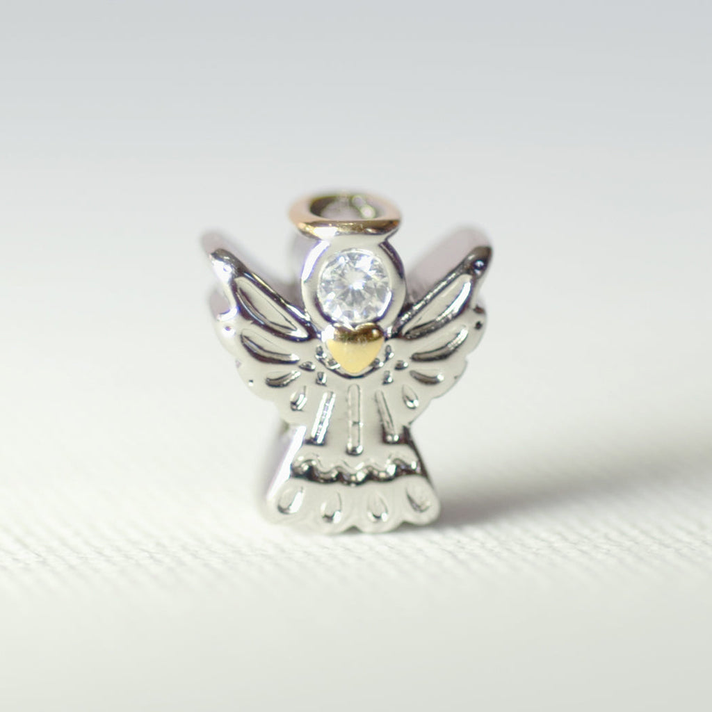 925 Sterling Silver Cubic Angel Charm - Charm