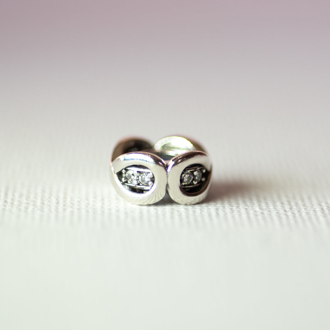 925 Sterling Silver Cubic Inlaid Charm - Charm