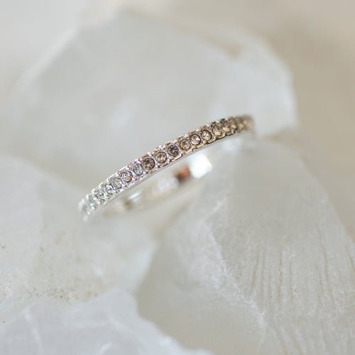 925 Sterling Silver Engagement Band Ring - Rings