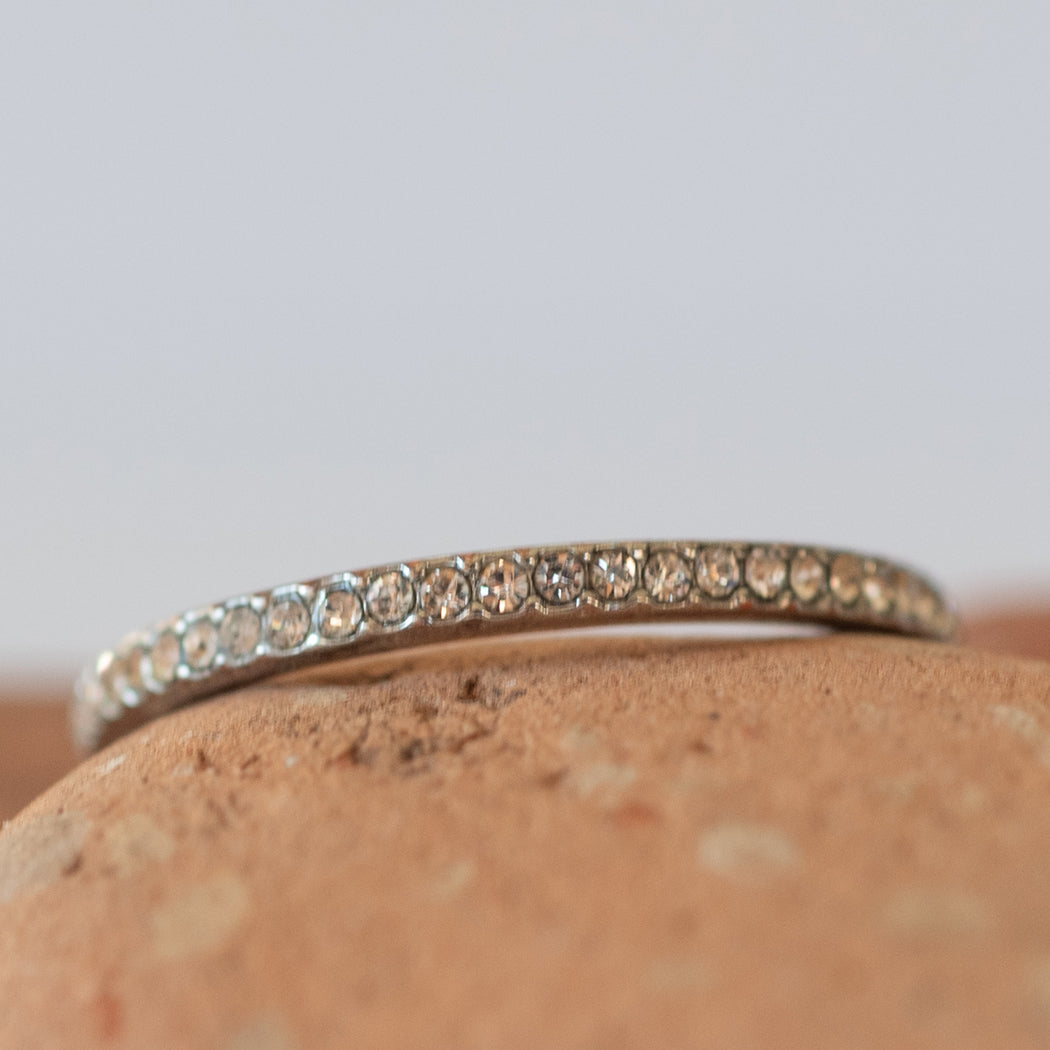 925 Sterling Silver Engagement Band Ring - Rings