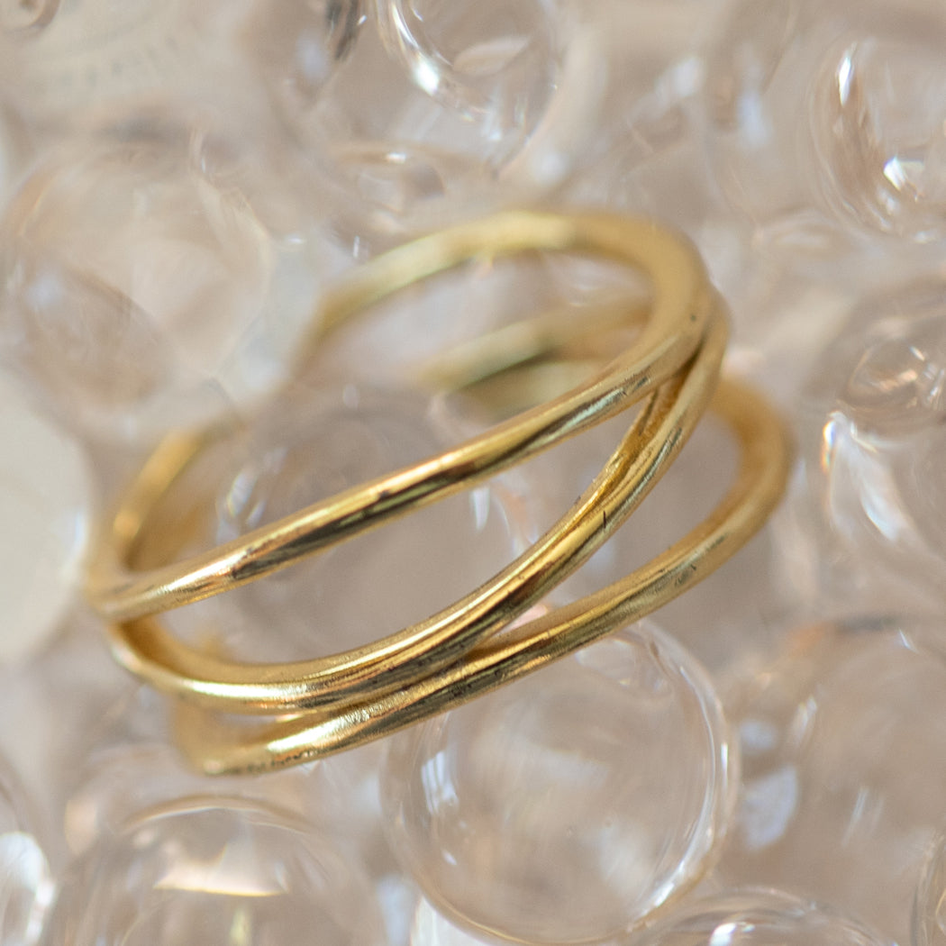 925 Sterling Silver Ring Multi-layered intertwined Design - Rings