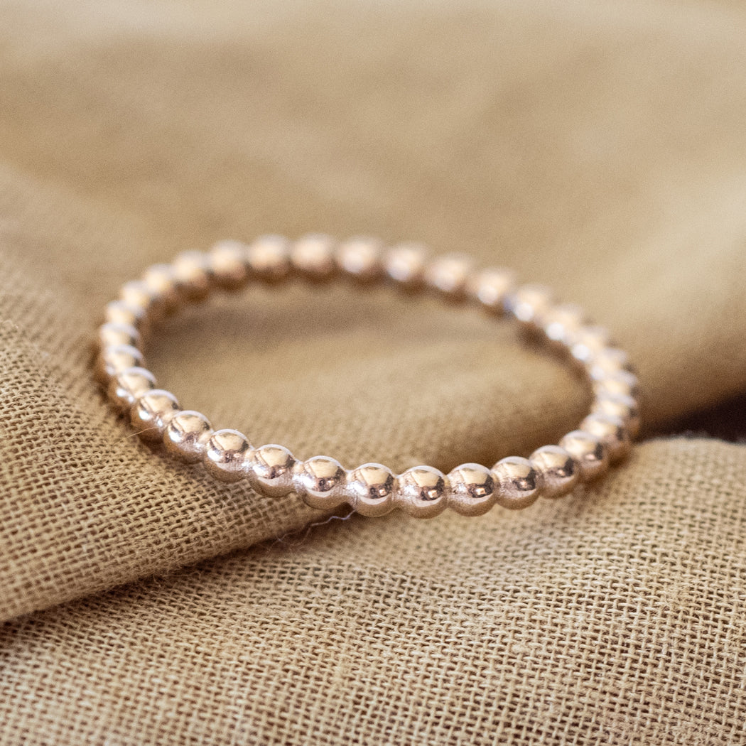 925 Sterling Silver Round Bead Ring - Rings
