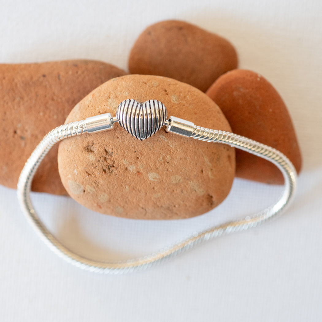 925 Sterling Silver Snake Bone Bracelet - Bracelet