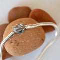 925 Sterling Silver Snake Bone Bracelet - Bracelet