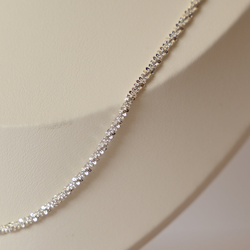 925 Sterling Silver Sparkling Star Chain - Necklace
