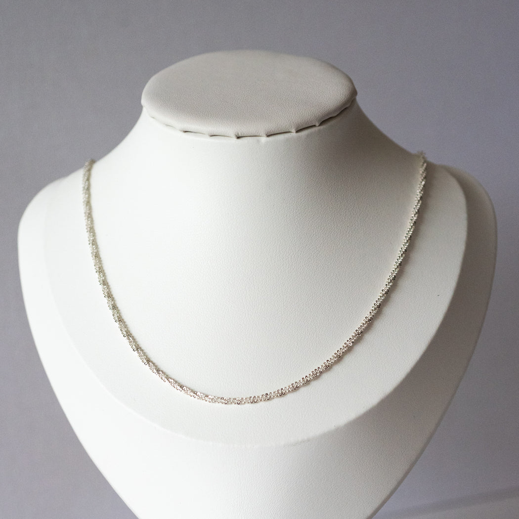925 Sterling Silver Sparkling Star Chain - Necklace