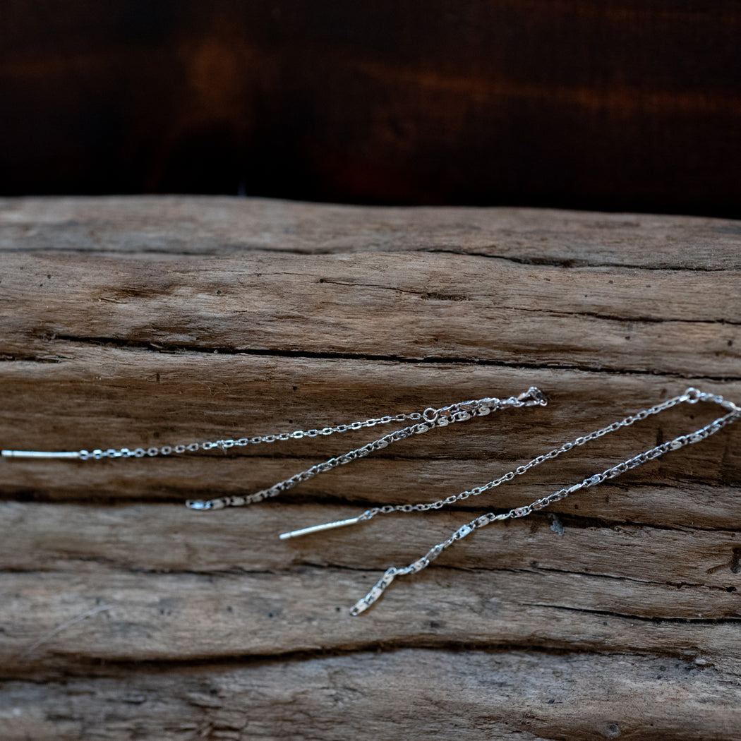 925 Sterling Silver T-Bar Threader Earrings925 Sterling Silver T-Bar Threader Earrings - Earrings