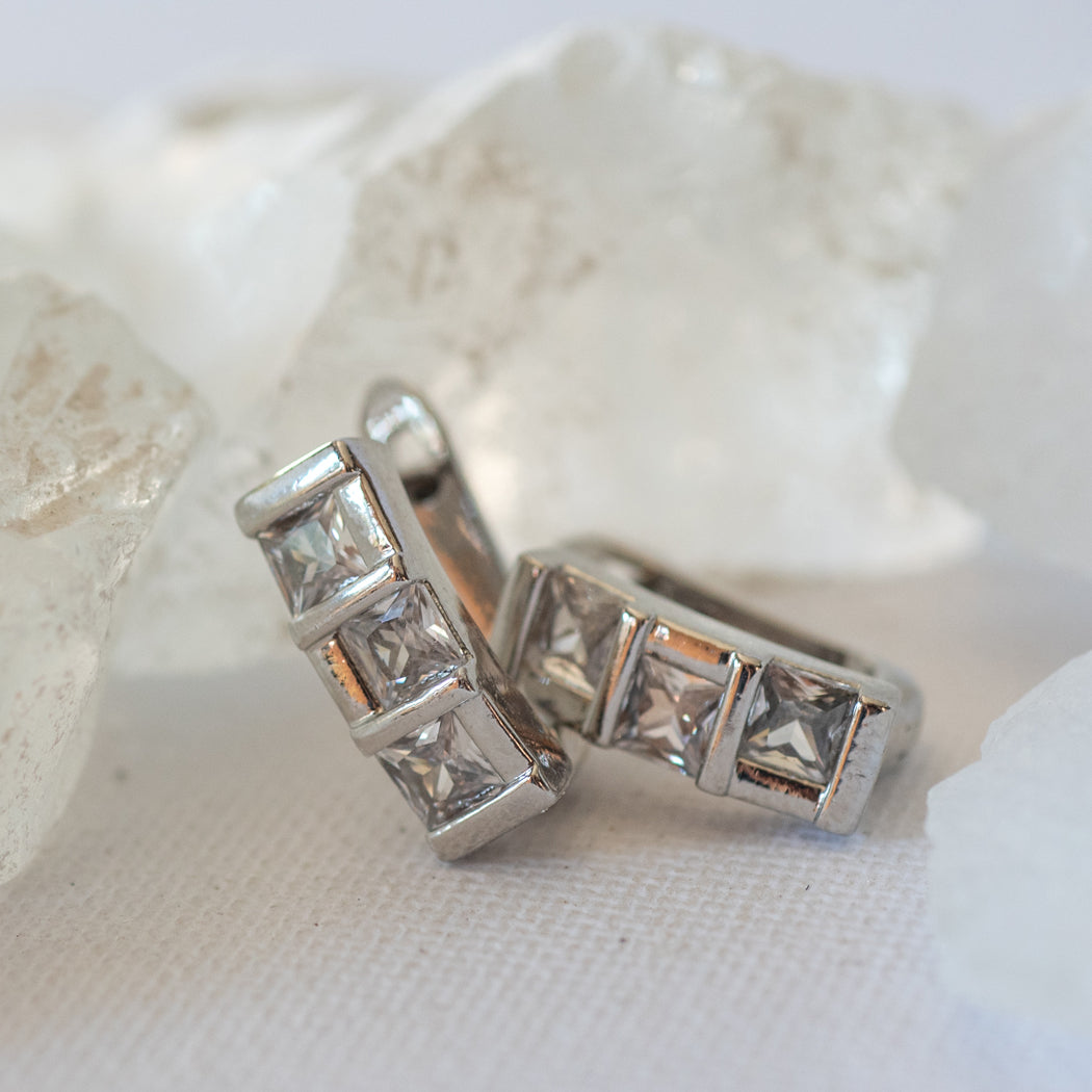 925 Sterling Silver Vintage Earrings - Earrings