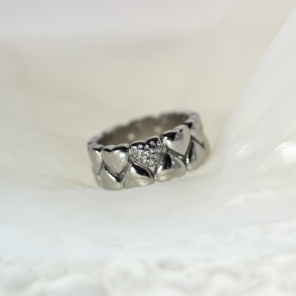 Hollow Heart Antique Ring