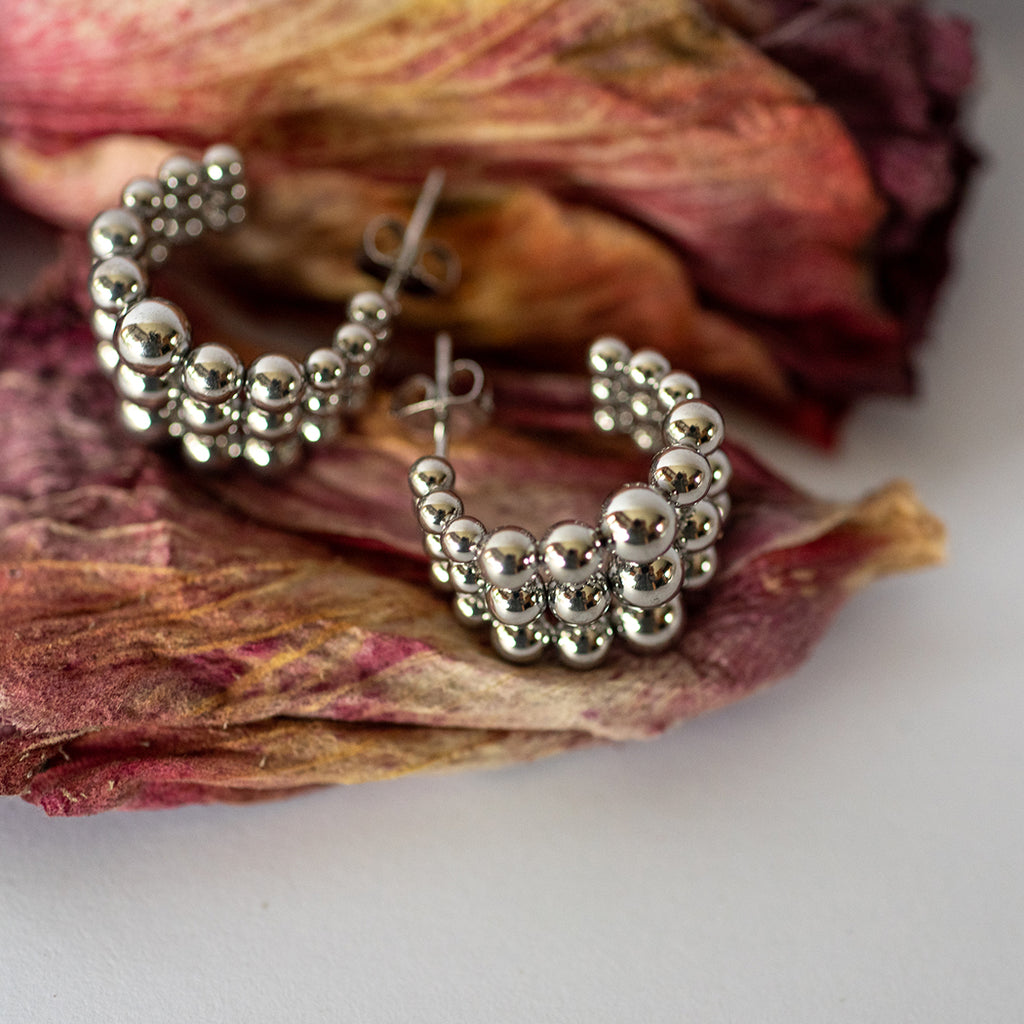 Beaded Hoop Earring