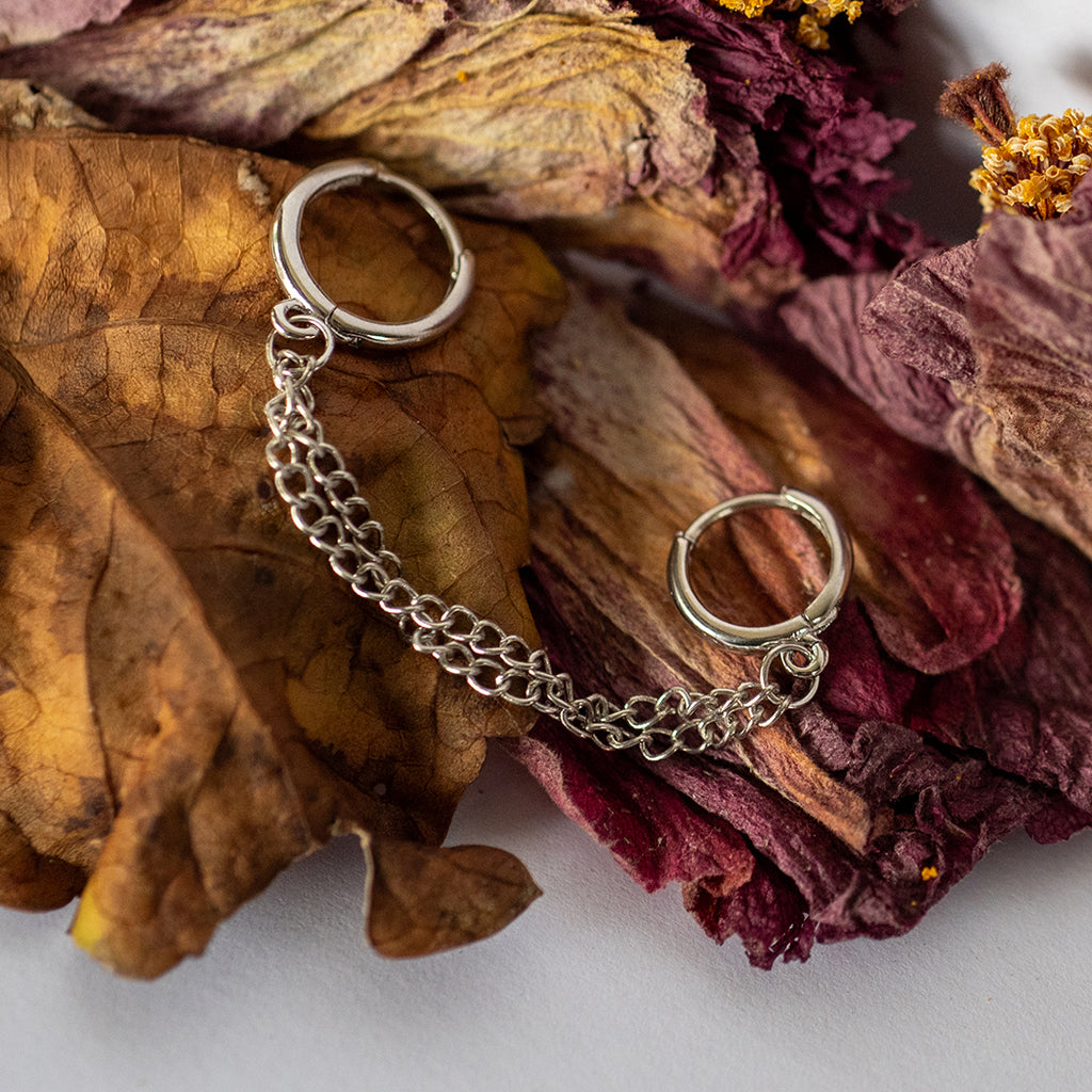 Double Hoop Tassel Earrings