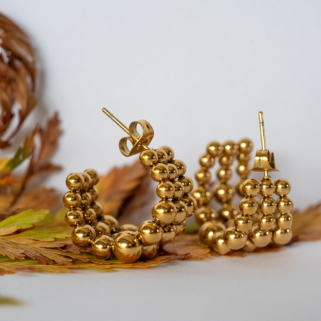 Beaded Hoop Earring