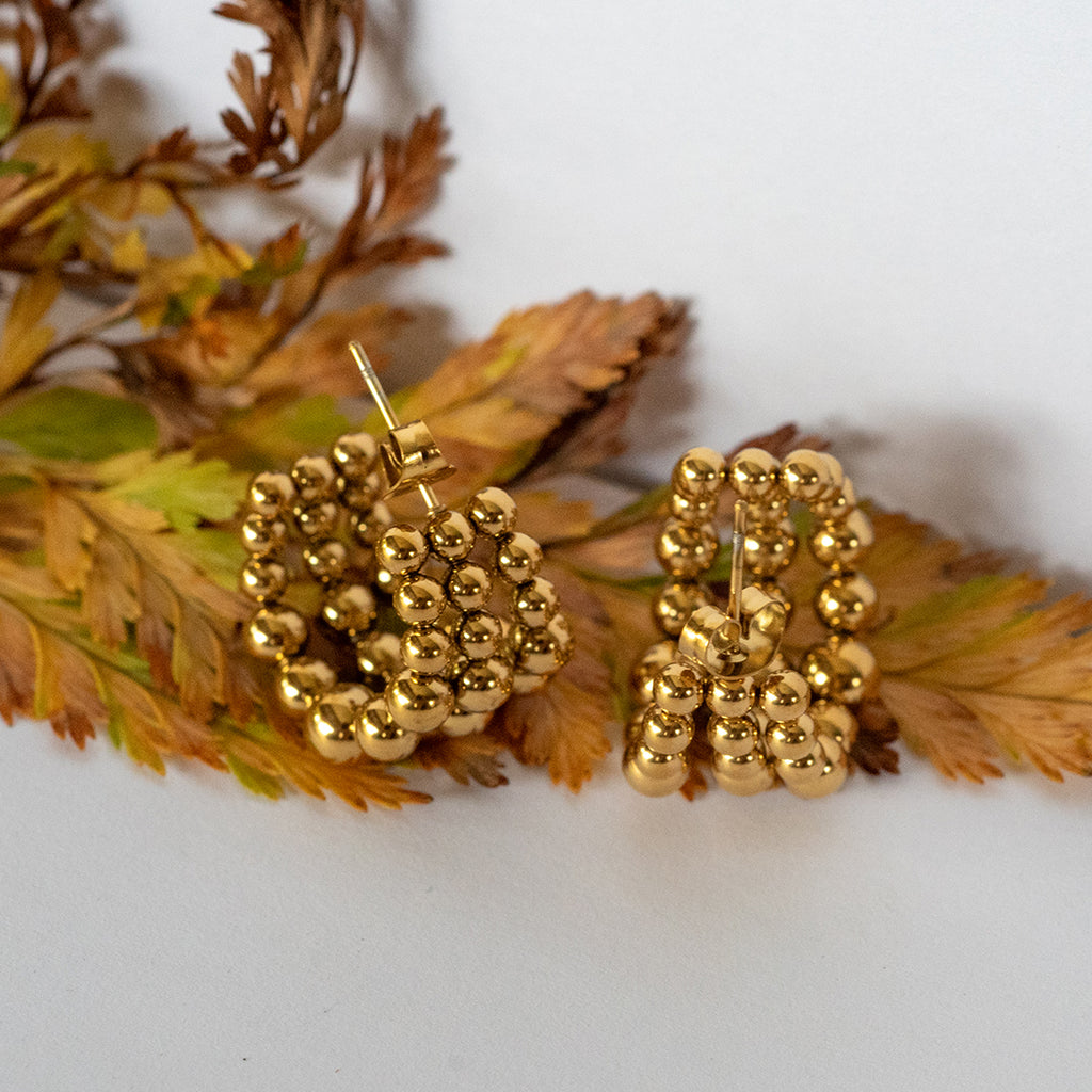 Beaded Hoop Earring