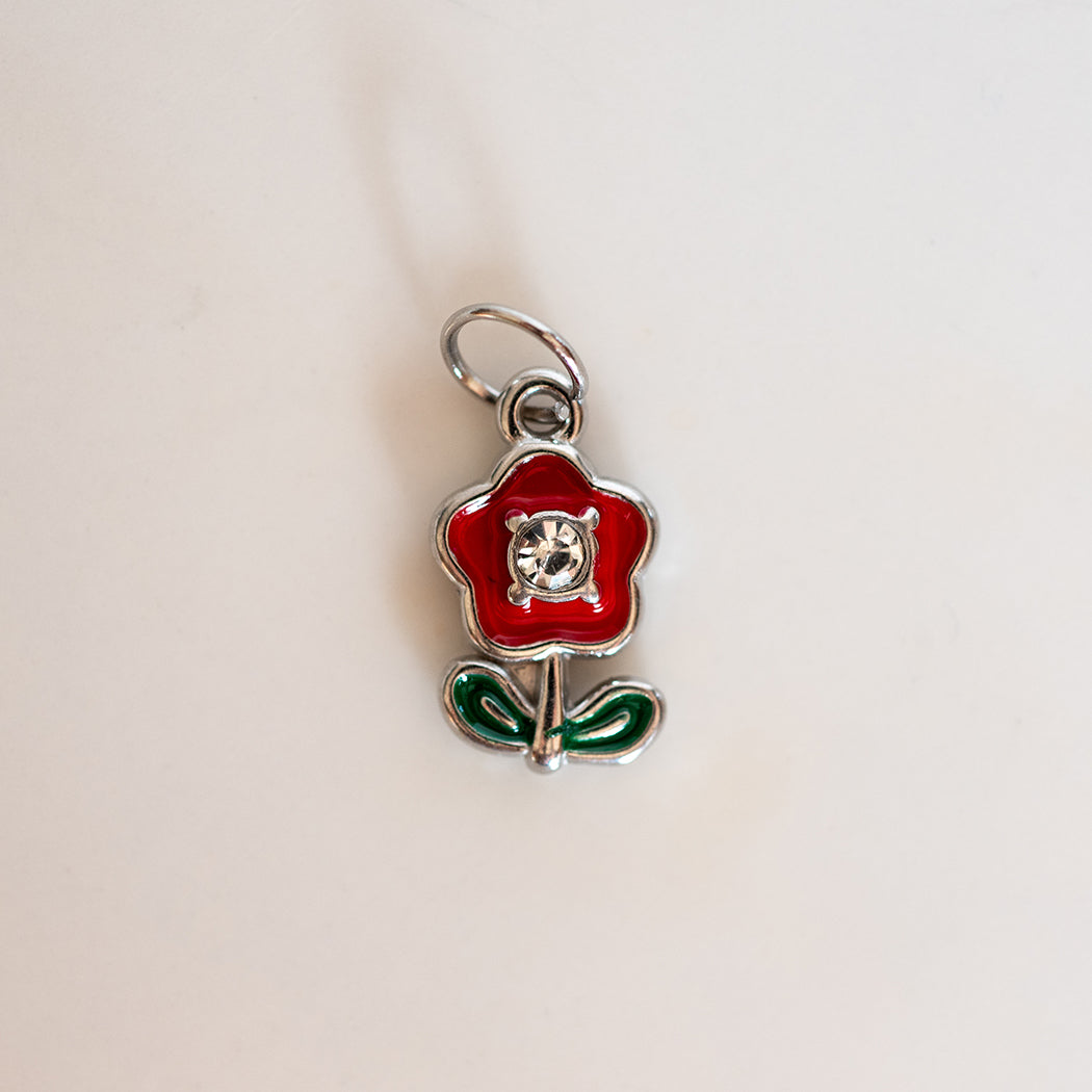 Flower, Zirconia Charm