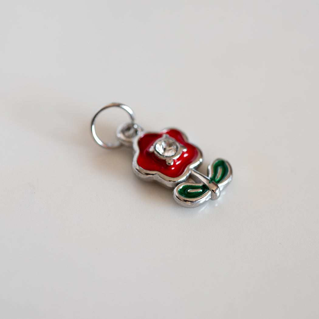 Flower, Zirconia Charm
