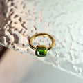 Retro Inlaid Emerald Green Gem Stone Ring