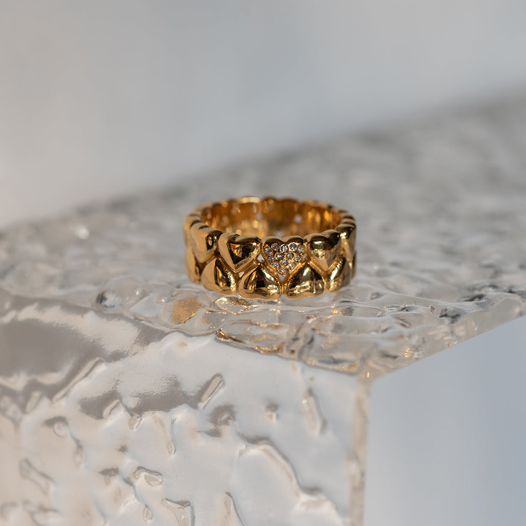 Hollow Heart Antique Ring