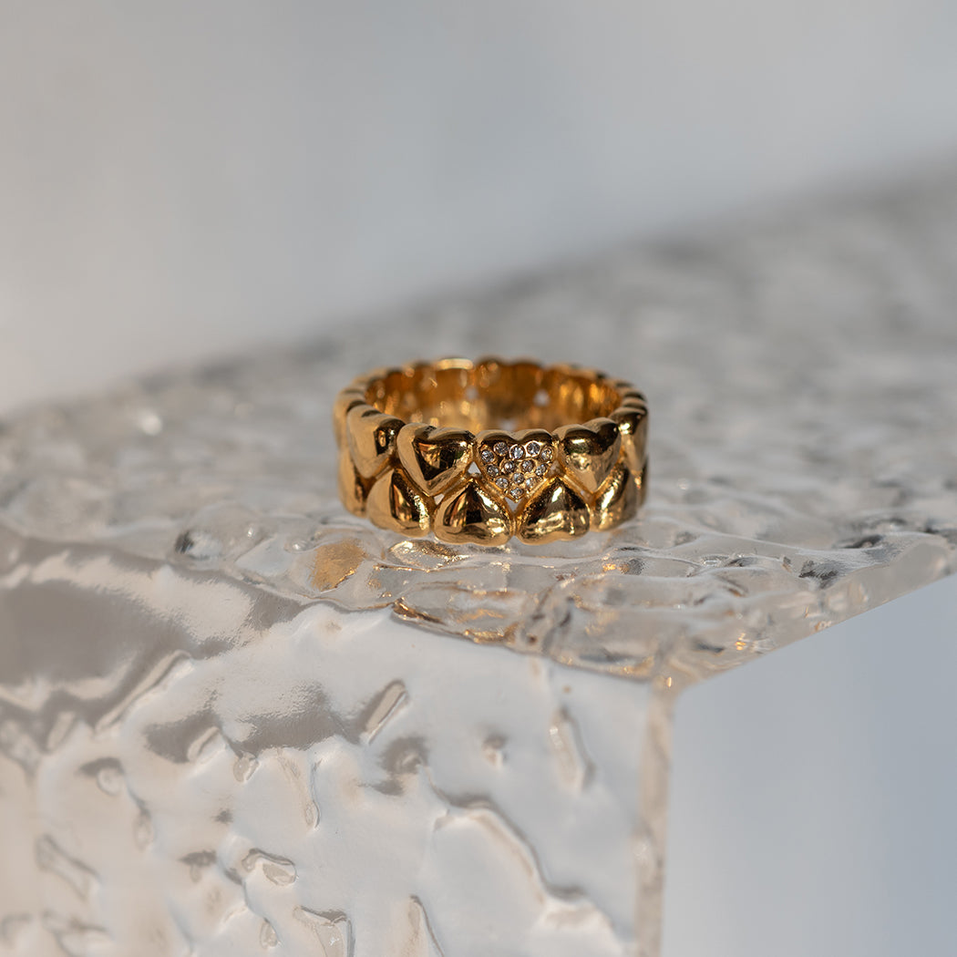 Hollow Heart Antique Ring