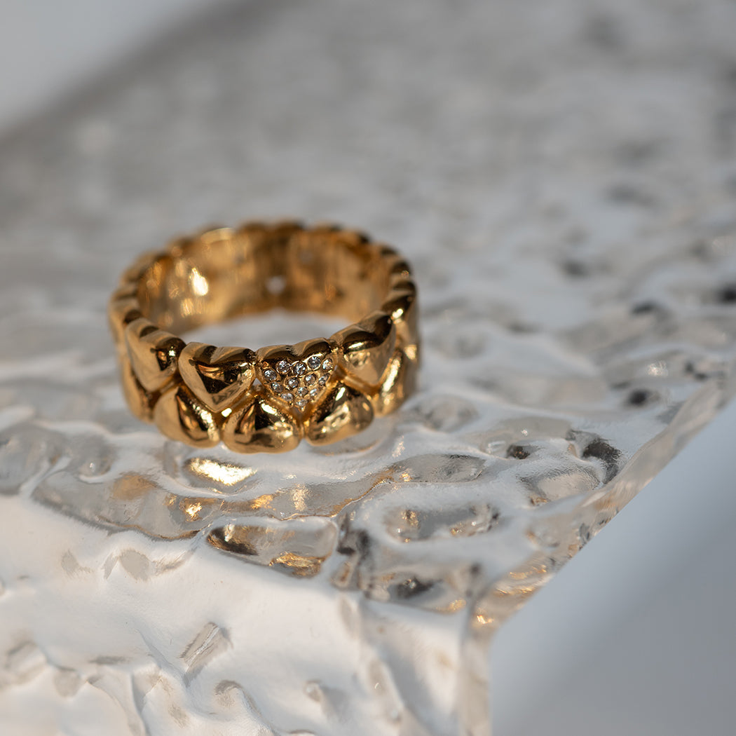 Hollow Heart Antique Ring