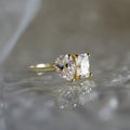 925 Sterling Silver 2 Carat Moissanite Toi Et Moi Ring
