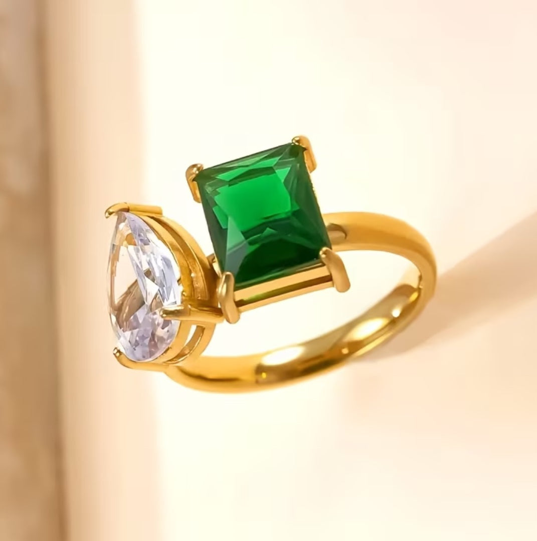 Toi Et Moi Emerald inspired Ring