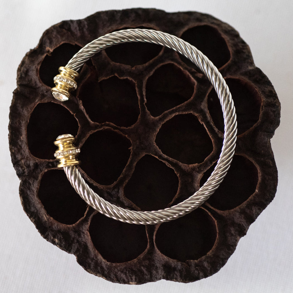 Adjustable Titanium Steel Cuff Bracelet - Bracelet