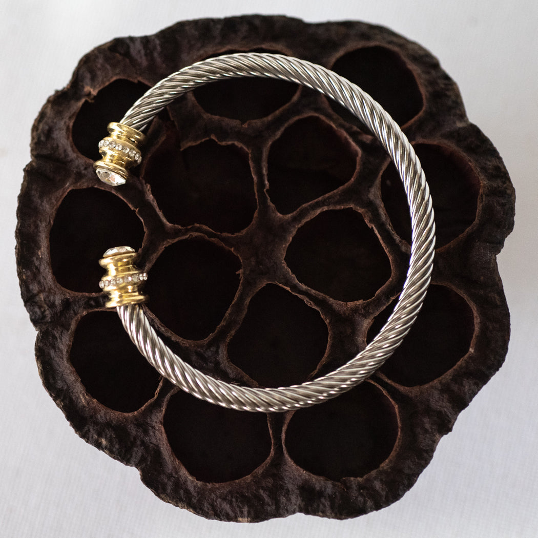 Adjustable Titanium Steel Cuff Bracelet - Bracelet