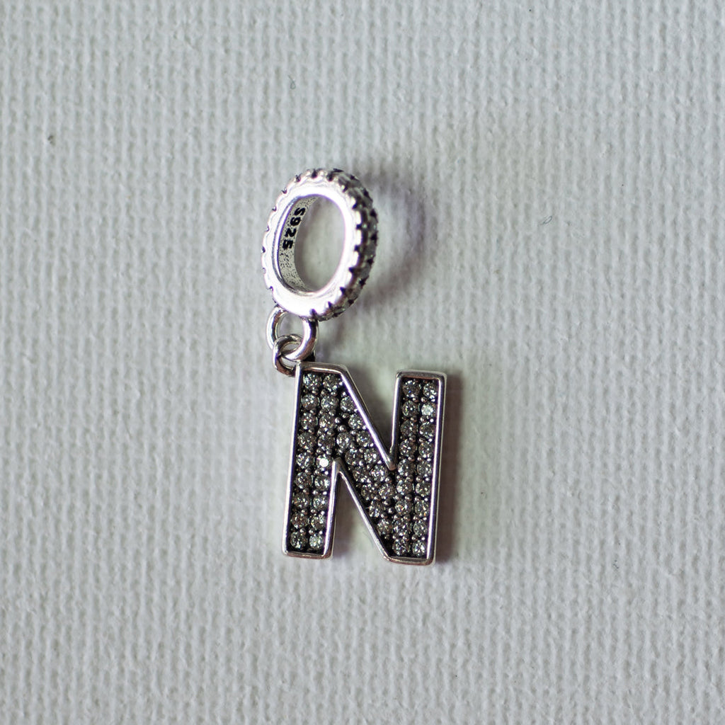 Alphabet Letter Charm 925 Sterling Silver - Charm