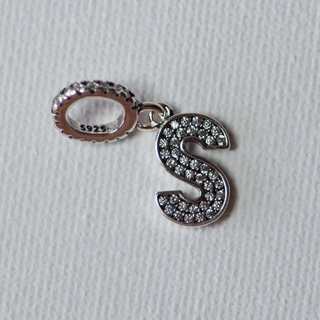 Alphabet Letter Charm 925 Sterling Silver - Charm