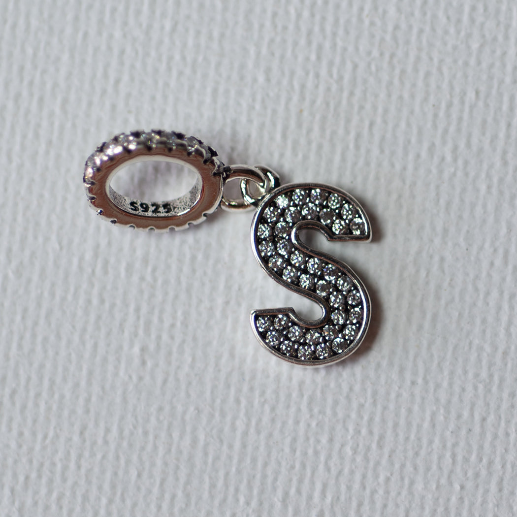 Alphabet Letter Charm 925 Sterling Silver - Charm