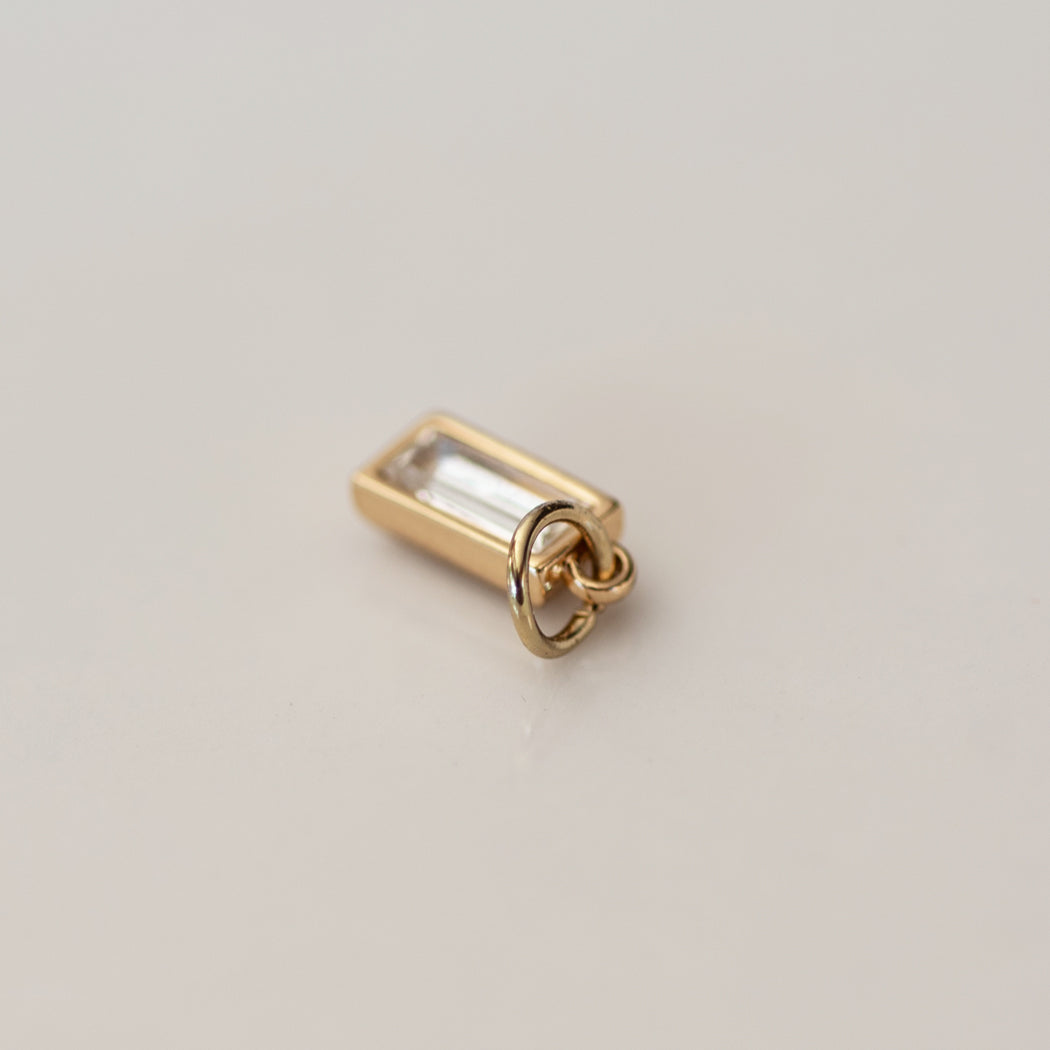 Crystal Clear Rectangle Charm